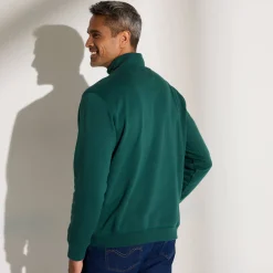 Sweater|Trui En Vest<Blancheporte Sweater in molton met truckerskraag dennengroen