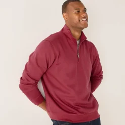 Sweater|Trui En Vest<Blancheporte Sweater in molton met truckerskraag DONKERROZE