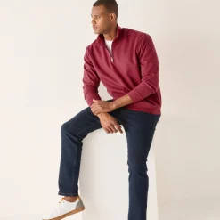 Sweater|Trui En Vest<Blancheporte Sweater in molton met truckerskraag DONKERROZE
