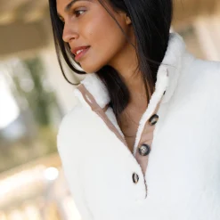 Trui En Vest<Blancheporte Sweater in pluchetricot ecru