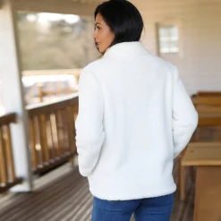 Trui En Vest<Blancheporte Sweater in pluchetricot ecru