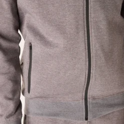 Sweater|Trui En Vest<Blancheporte Sweater met rits en kap, in geruwd molton, met contrasterende details chiné grijs