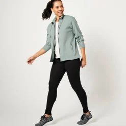 Trui En Vest<Blancheporte Sweater met rits, opstaande kraag watergroen