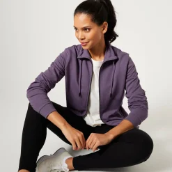 Trui En Vest<Blancheporte Sweater met rits, opstaande kraag mauve