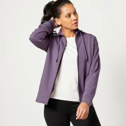 Trui En Vest<Blancheporte Sweater met rits, opstaande kraag mauve