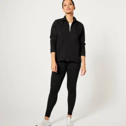 Trui En Vest<Blancheporte Sweater met rits, opstaande kraag zwart