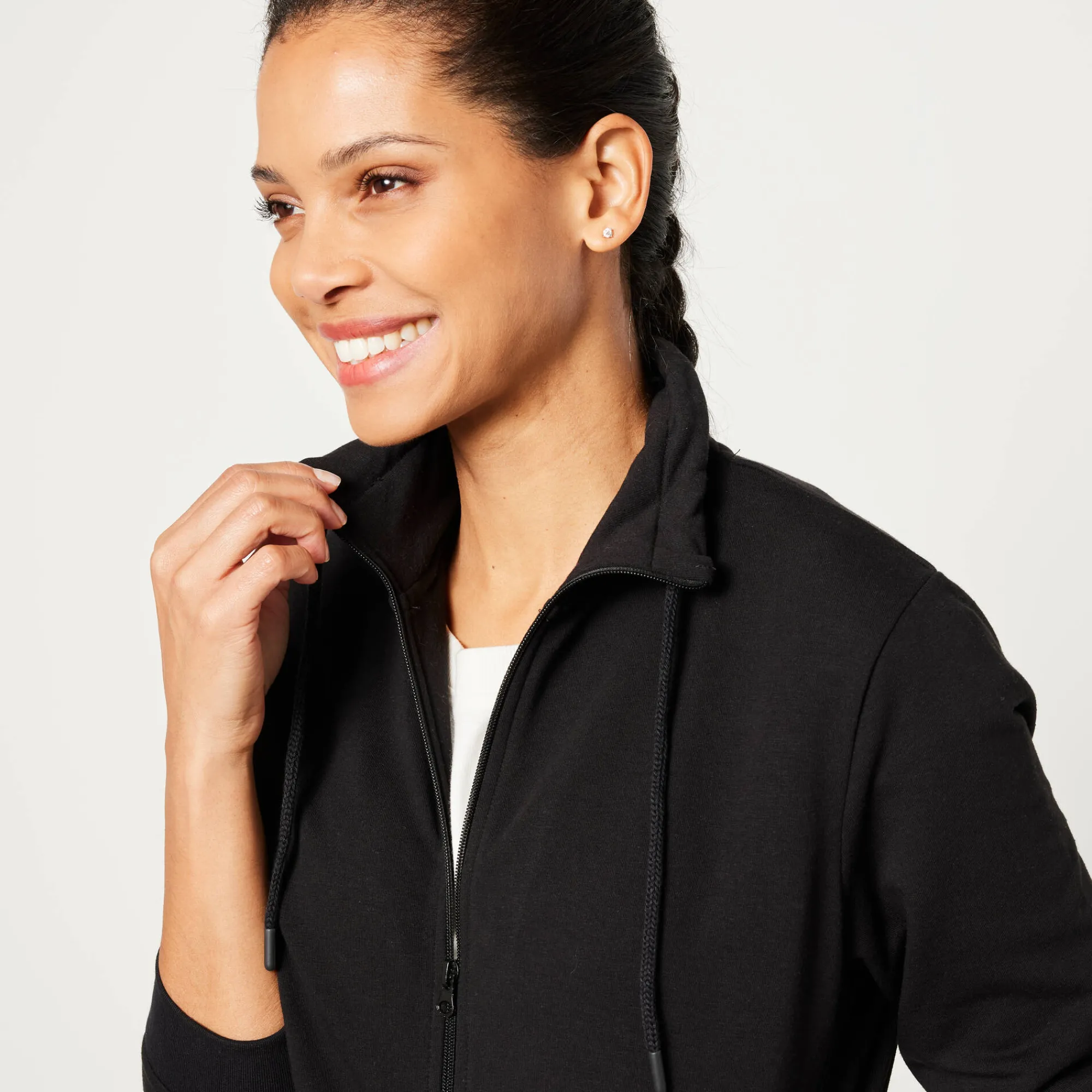 Trui En Vest<Blancheporte Sweater met rits, opstaande kraag zwart