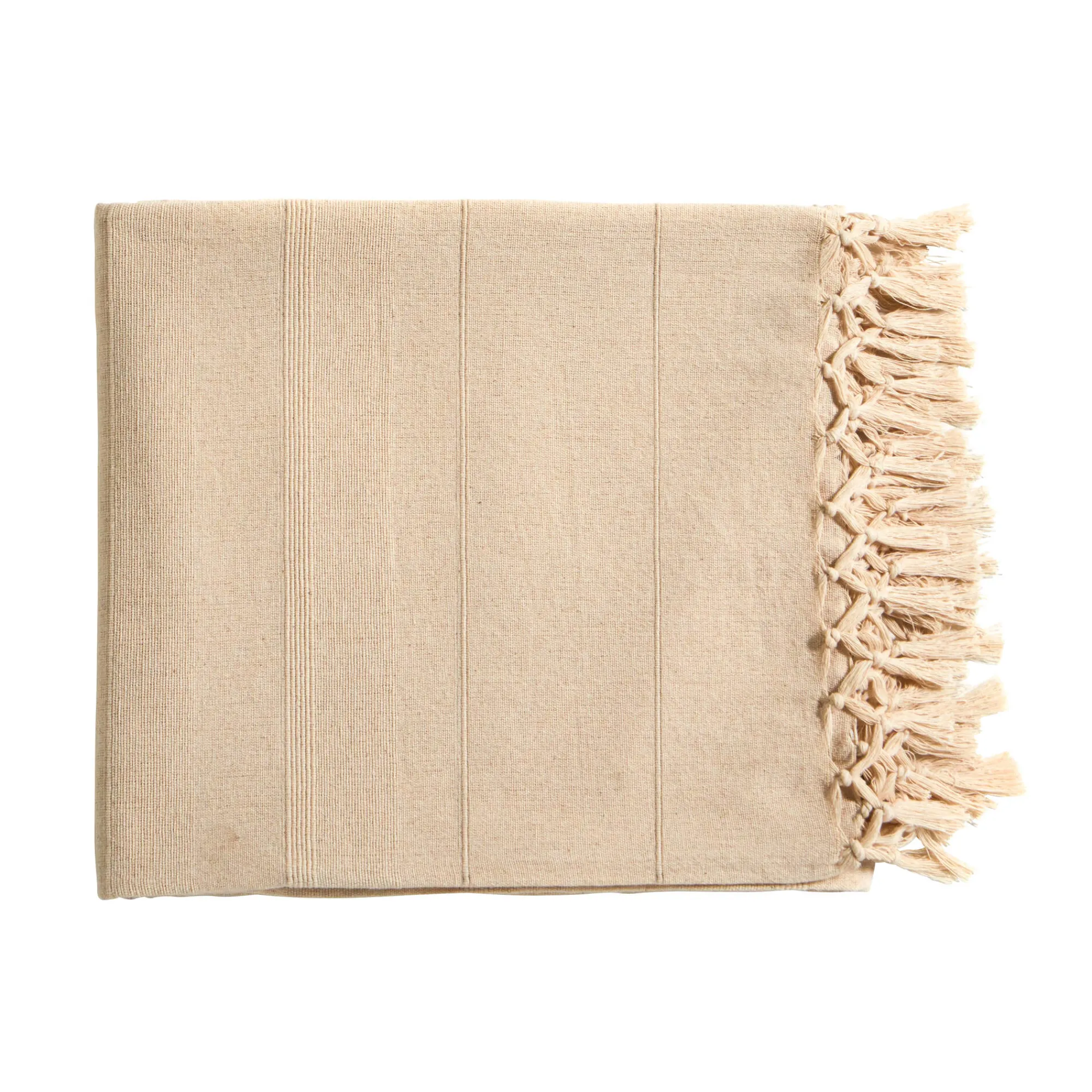 Tafellaken En Tafelloper<Blancheporte Tafellaken in katoen met artisanaal weefsel ecru