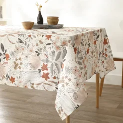 Tafellaken En Tafelloper<Blancheporte Tafellaken in polyester met plattelandsprint beige