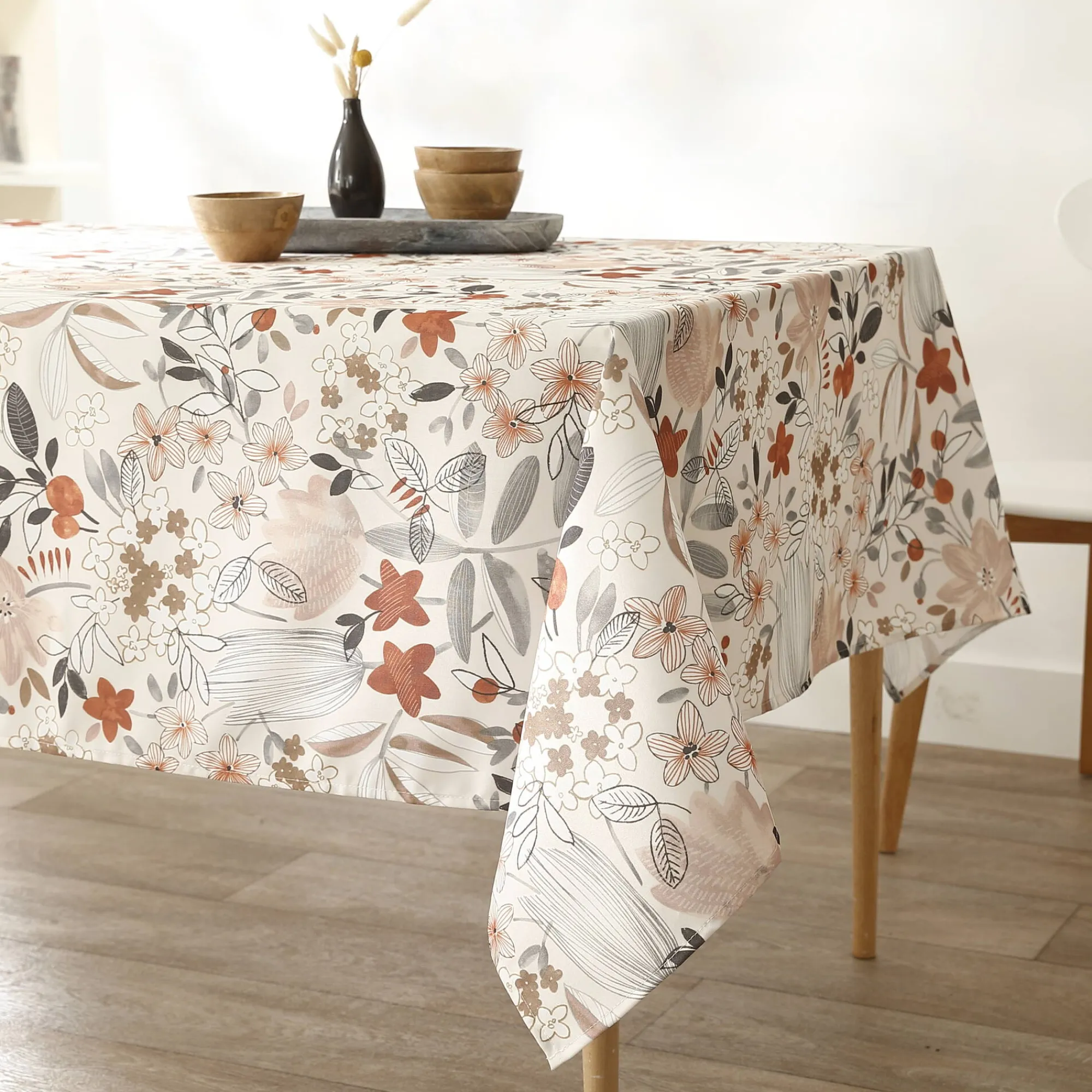 Tafellaken En Tafelloper<Blancheporte Tafellaken in polyester met plattelandsprint beige