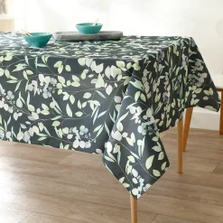 Tafellaken En Tafelloper<Blancheporte Tafellaken in polyester, met bladerenprint blauw