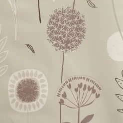 Tafelkleed<Blancheporte Tafellaken in toile cirée met paardenbloemmotief taupe