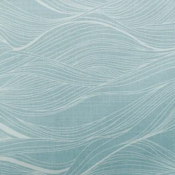 Tafelkleed<Blancheporte Tafellaken in toile cirée met golvenprint blauw