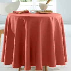 Tafellaken En Tafelloper<Blancheporte Tafellaken met linnenaspect terracotta