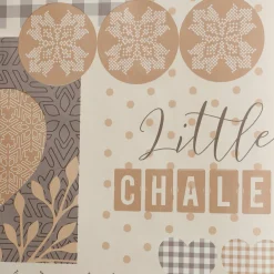 Tafelkleed<Blancheporte Tafelzeil met chaletmotief beige / blauw