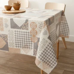 Tafelkleed<Blancheporte Tafelzeil met chaletmotief beige / blauw