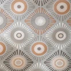 Tafelkleed<Blancheporte Tafelzeil met waxprint grijs / oranje