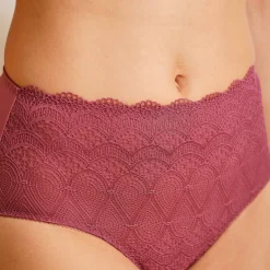 Slip En Shorty<Confidence Lingerie Tailleslip in kant en microvezel Orellana - set van 2 pruim