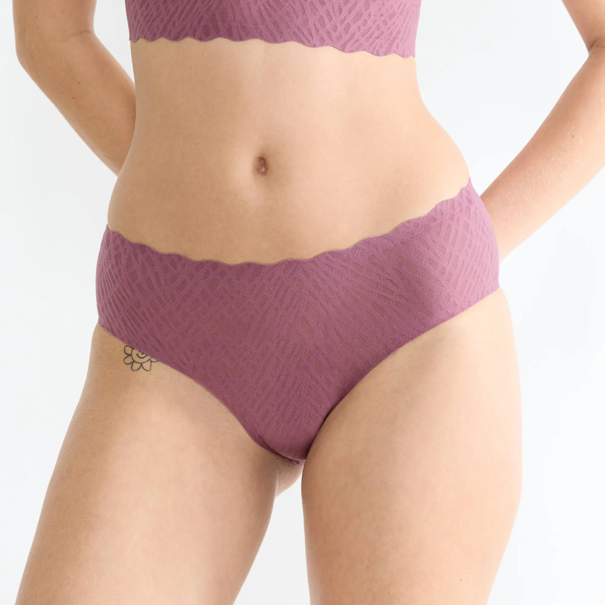 Slip En Shorty<Sloggi Tailleslip "Zero Feel Bliss" in ajourtricot rozenhout