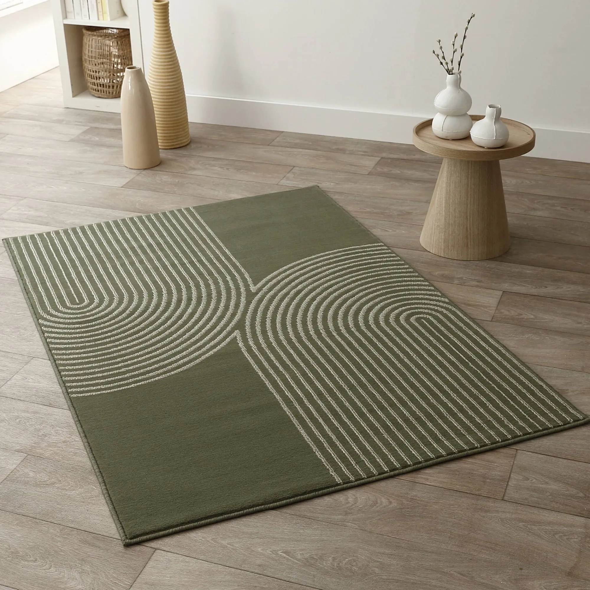Tapijt<Blancheporte Tapijt met dubbel boogmotief groen