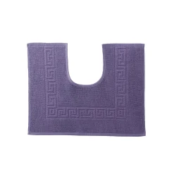 Badmatje<Blancheporte Tapijt met Griekse sierrand, standaard kwaliteit aubergine
