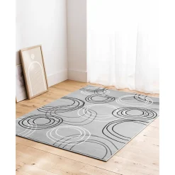 Tapijt<Blancheporte Tapijtje met cirkelmotieven grijs