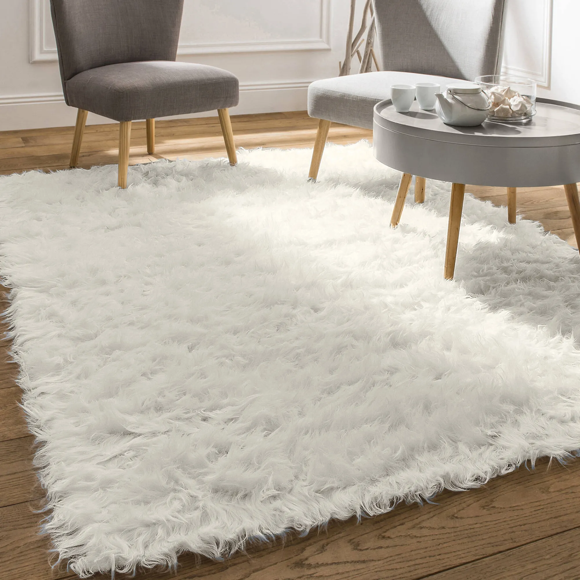 Tapijt<Blancheporte Tapijtje met lange polen naturel
