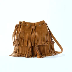 Sieraden En Feestaccessoires|Accessoires En Juwelen<Blancheporte Tas in emmermodel, met franjes karamel