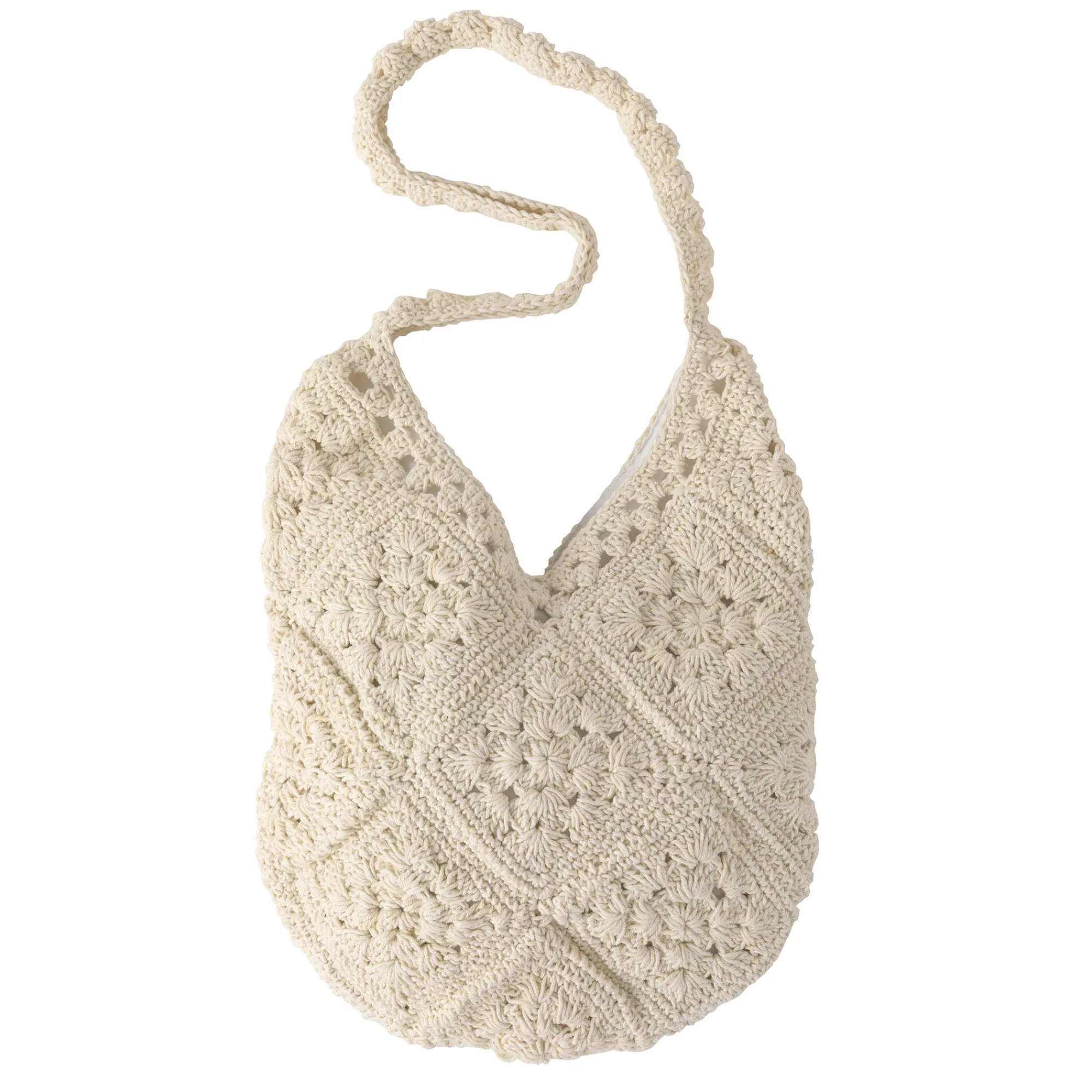 Accessoires En Juwelen<Blancheporte Tas in natuurlijk gehaakte stof, met schouderriem naturel