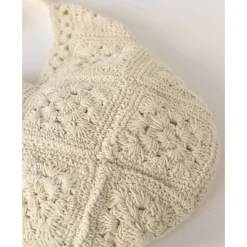 Accessoires En Juwelen<Blancheporte Tas in natuurlijk gehaakte stof, met schouderriem naturel