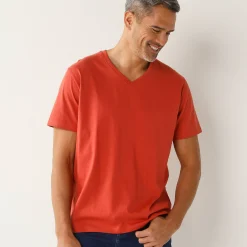 T-Shirt, Hemd En Polo<Blancheporte Tee-shirt col V manches courtes oranje