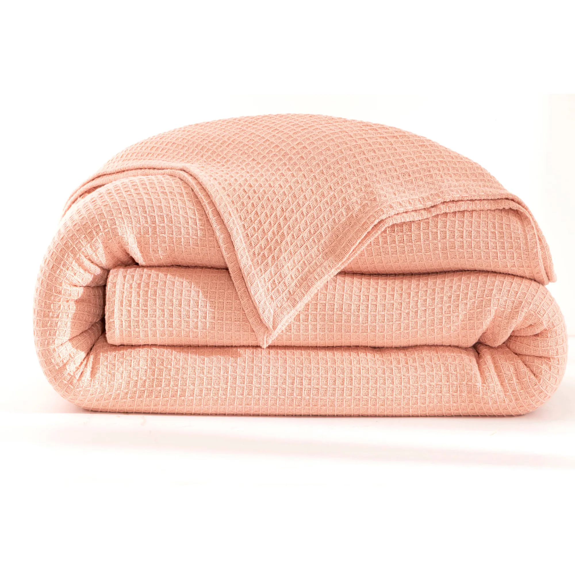 Deken<Blancheporte Temperatuurregelende deken in bijenraattricot poederroze