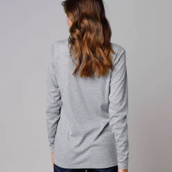 Thermisch Ondergoed<Blancheporte Thermisch T-shirt met opstaand kraagje - lange mouwen chiné grijs