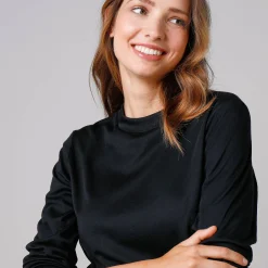 Thermisch Ondergoed<Blancheporte Thermisch T-shirt met opstaand kraagje - lange mouwen zwart