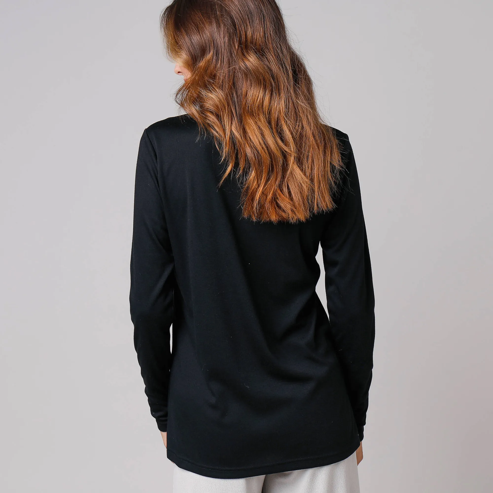 Thermisch Ondergoed<Blancheporte Thermisch T-shirt met opstaand kraagje - lange mouwen zwart