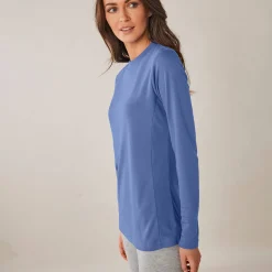 Thermisch Ondergoed<Blancheporte Thermisch T-shirt met opstaand kraagje - lange mouwen jeansblauw