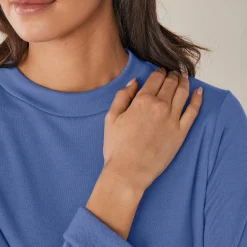 Thermisch Ondergoed<Blancheporte Thermisch T-shirt met opstaand kraagje - lange mouwen jeansblauw