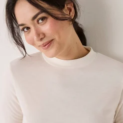 Thermisch Ondergoed<Blancheporte Thermisch T-shirt met opstaand kraagje - lange mouwen ivoorkleur
