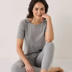 Thermisch Ondergoed<Blancheporte Thermisch T-shirt met ronde hals - korte mouwen chiné grijs