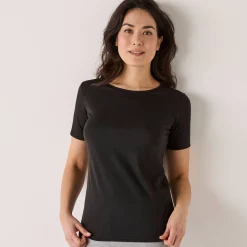 Thermisch Ondergoed<Blancheporte Thermisch T-shirt met ronde hals - korte mouwen zwart