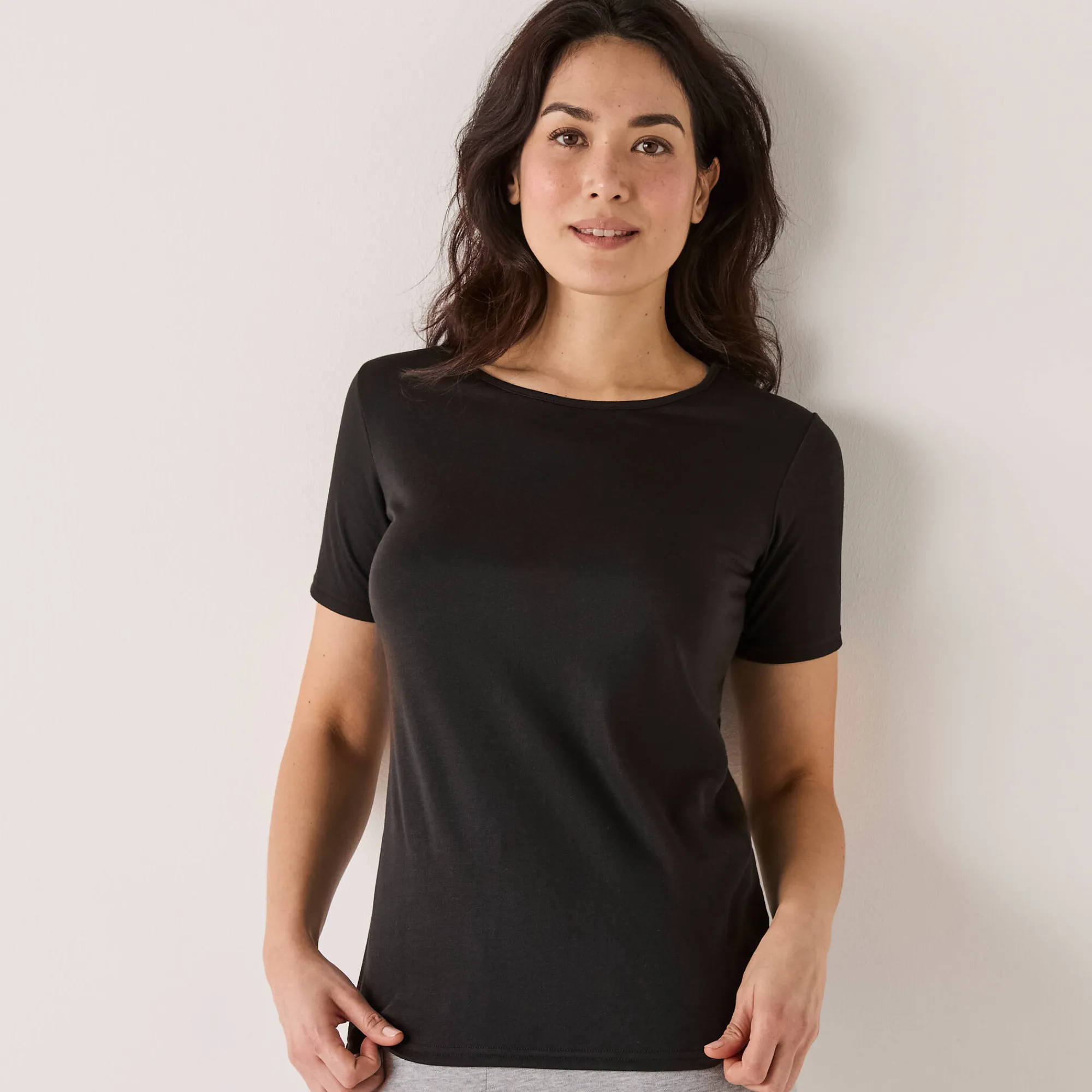 Thermisch Ondergoed<Blancheporte Thermisch T-shirt met ronde hals - korte mouwen zwart
