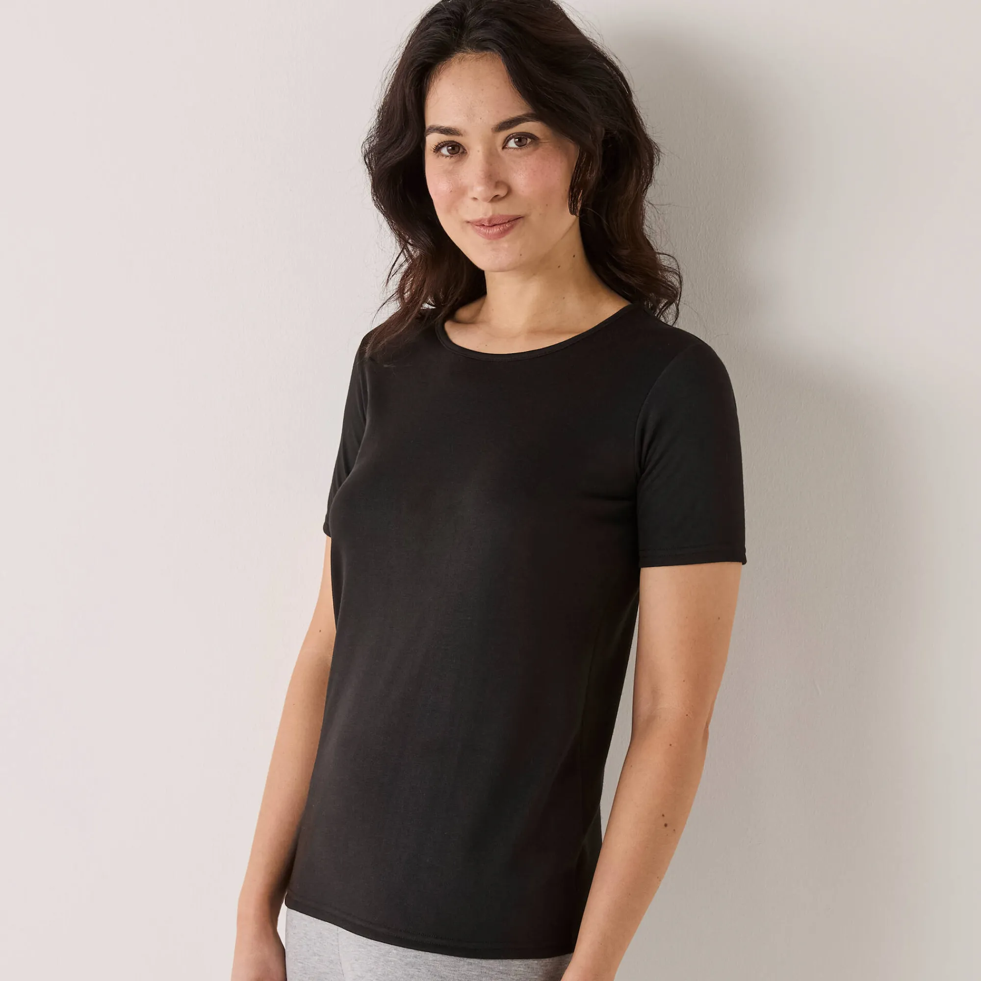 Thermisch Ondergoed<Blancheporte Thermisch T-shirt met ronde hals - korte mouwen zwart