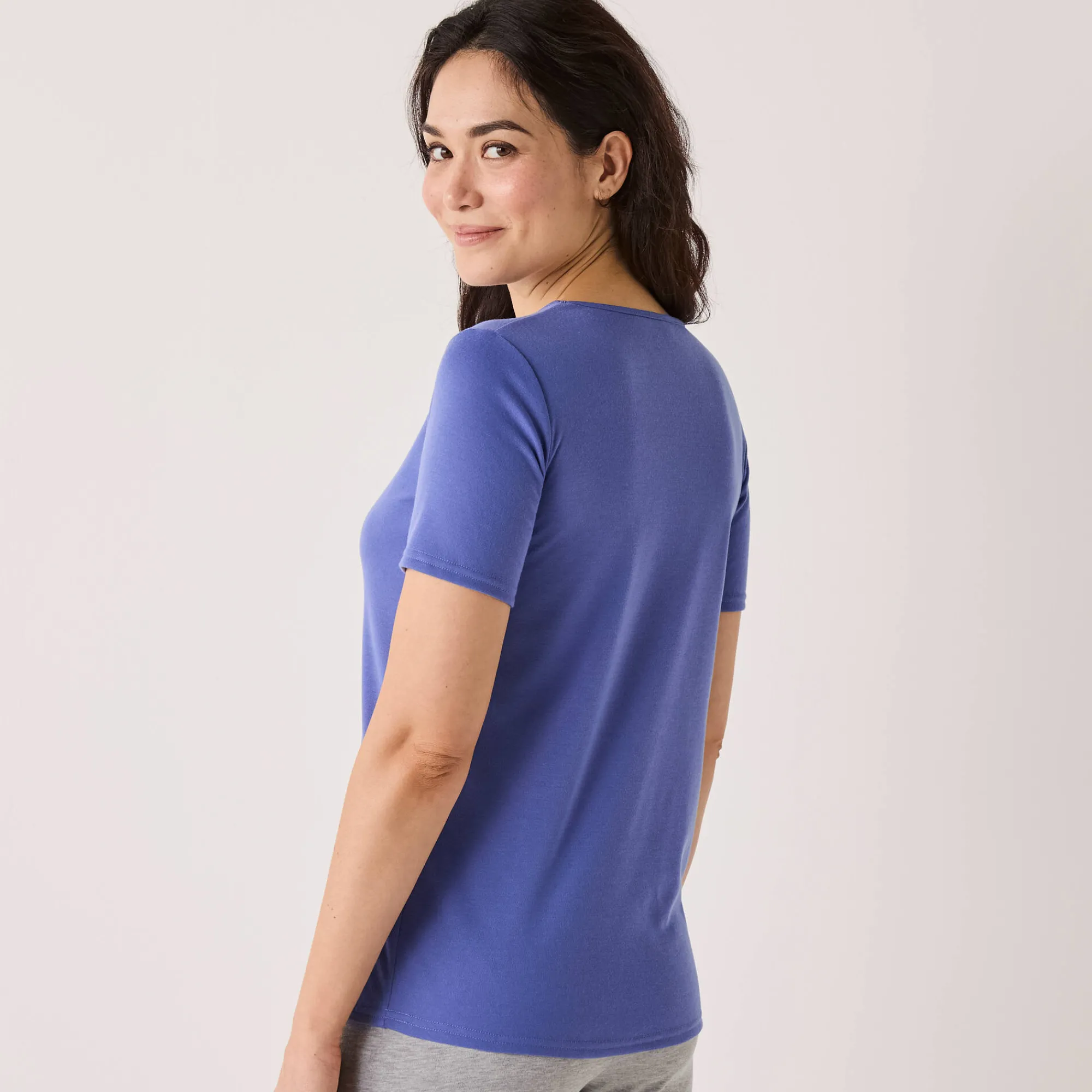 Thermisch Ondergoed<Blancheporte Thermisch T-shirt met ronde hals - korte mouwen jeansblauw