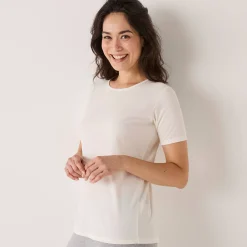 Thermisch Ondergoed<Blancheporte Thermisch T-shirt met ronde hals - korte mouwen ivoorkleur