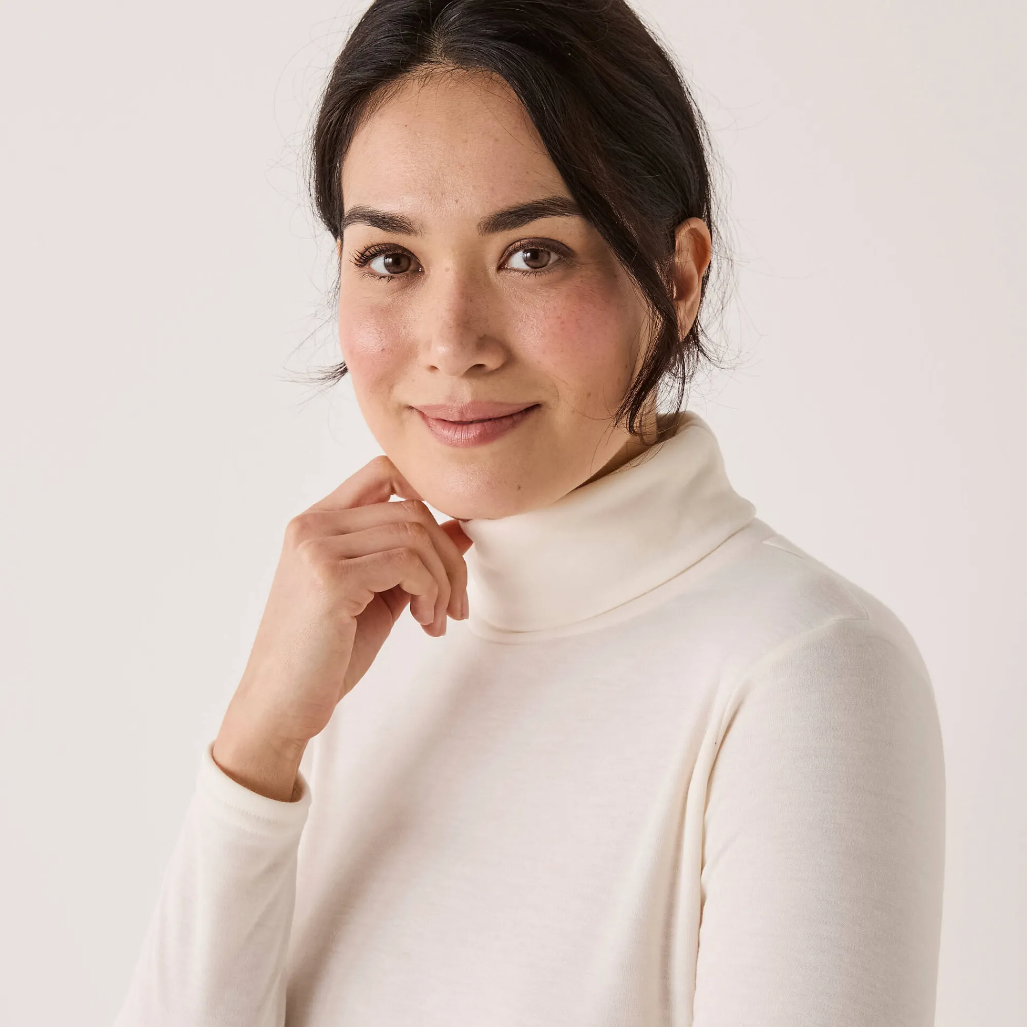 Thermisch Ondergoed<Blancheporte Thermische coltrui - rolkraag ivoorkleur