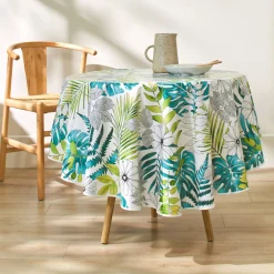 Tafelkleed<Blancheporte Toile cirée met Tropical print groen