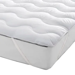 Topdekmatras<Abeil Topdekmatras Hollofil® Spring Ecolabel® wit
