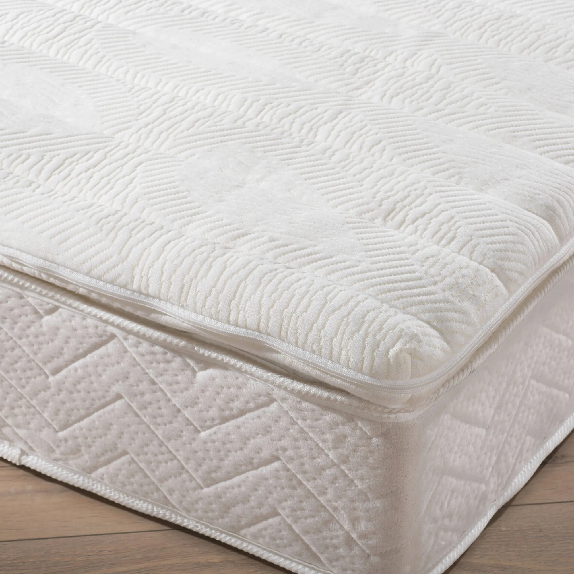 Topdekmatras<Blancheporte Topdekmatras in latex wit
