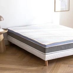 Topdekmatras<Dodo Topdekmatras in schuim van hoge kwaliteit, latexeffect wit