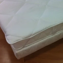 Topdekmatras<Blancheporte Topdekmatras Luxe Royal, tijk in katoensatijn wit
